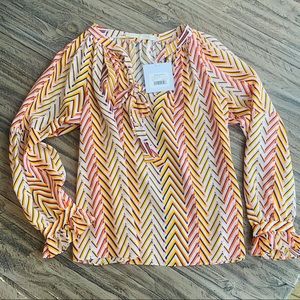 Marie Oliver Cerci Blouse Chevron Stripe sizesmall